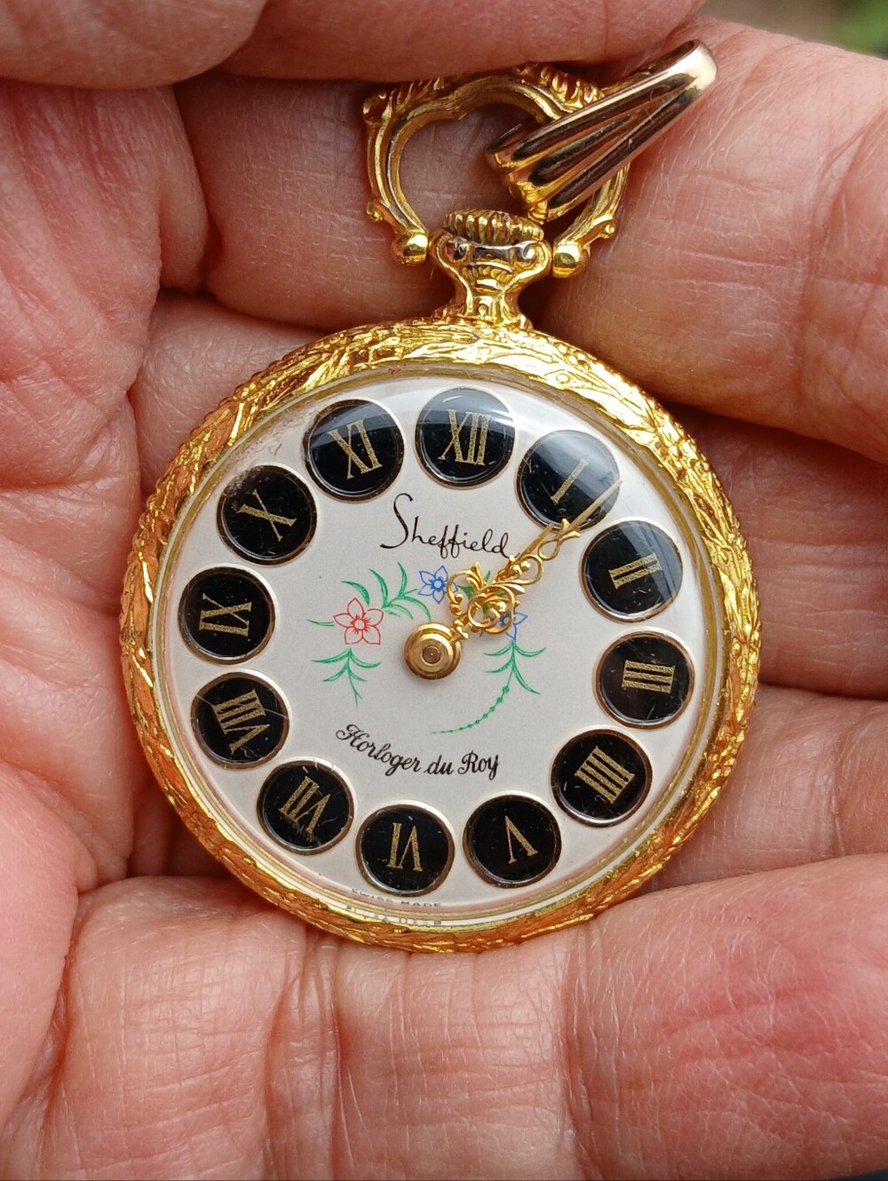 Vintage Sheffield Pendant Watch Windup Works